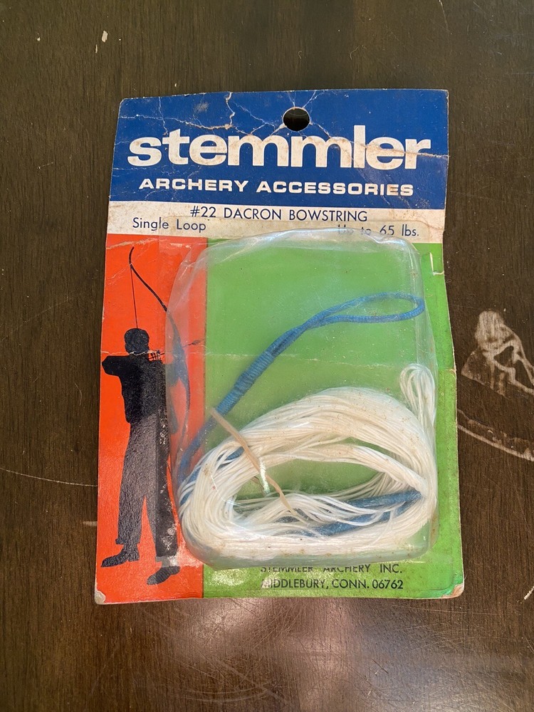 Vintage Stemmler #22 Dacron Bowstring, Single Loop, Up to 65lbs