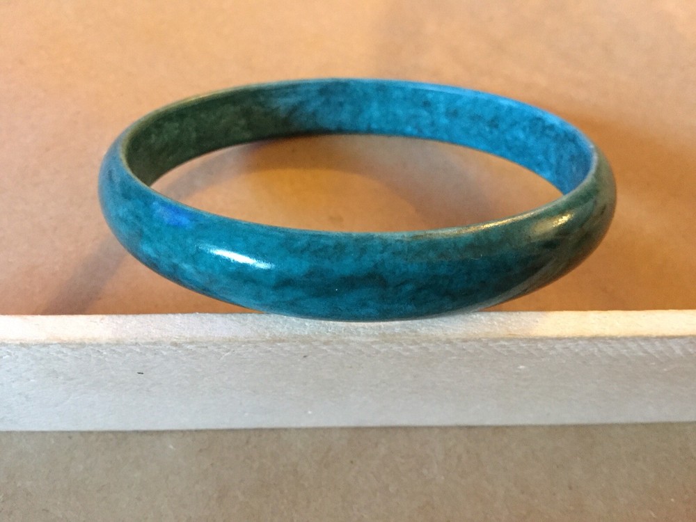 Vintage Dark Green Unbranded Plastic Bangle Bracelet