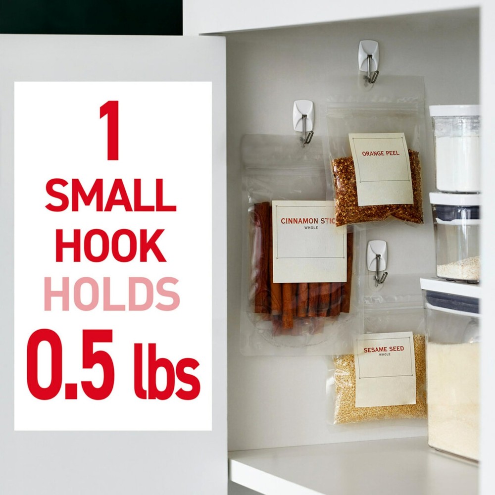 Command Small Wire Toggle Hooks, 32 Count, and 48 Strips, Damage Free Hanging Wa