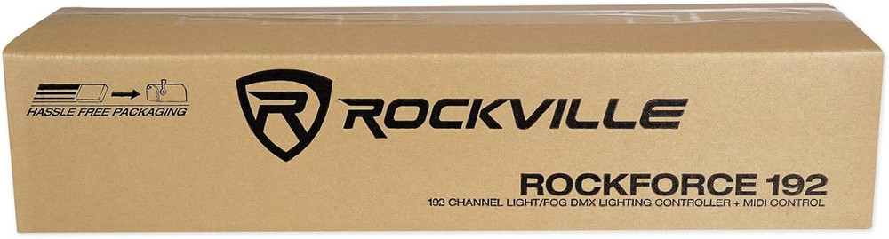 ROCKFORCE 192-Channel DMX Lighting Controller, Sound-Activated, Programmable Sce