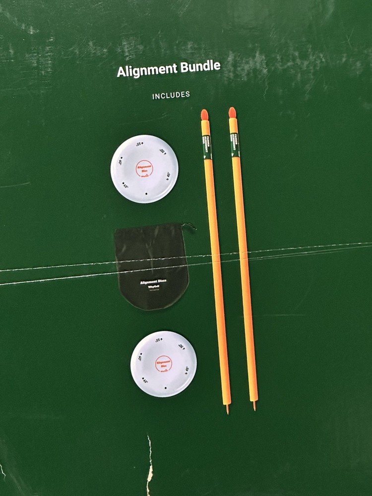 WhyGolf Alignment Bundle - Alignment Discs with Padded Golf Rods MISSING BAG