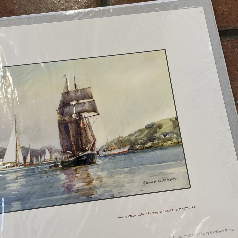 Dartmouth Devon Devonshire Railway Train Carriage Reproduction Print