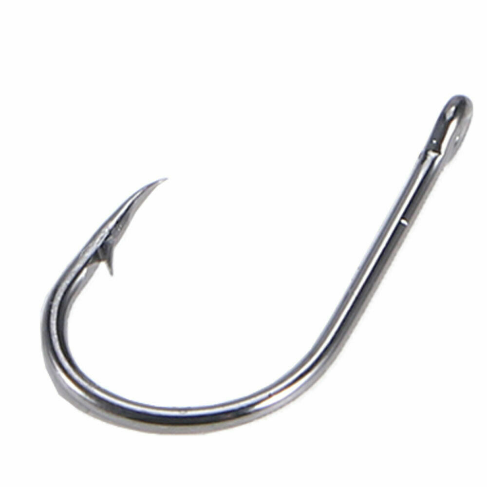 1000pcs Fish Hooks 10 Sizes Fishing Black Silver Sharpened With Box Quality kit