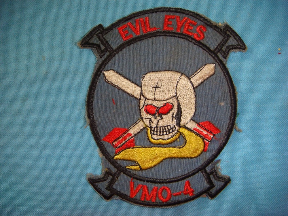PATCH USMC MARINE OBSERVATION SQ VMO-4 EVIL EYES