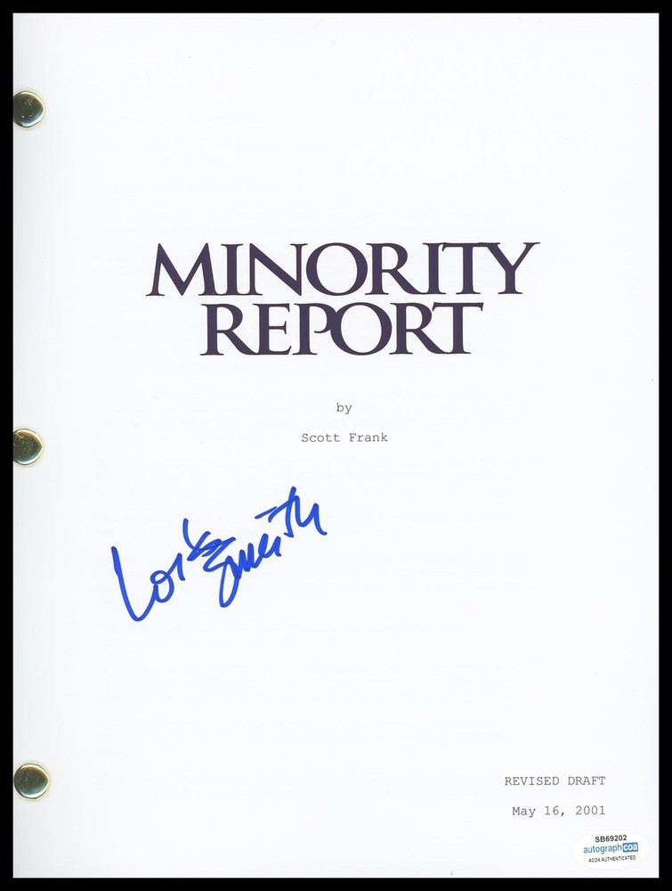 Lois Smith "Minority Report" AUTOGRAPH Signed Complete Script Screenplay ACOA