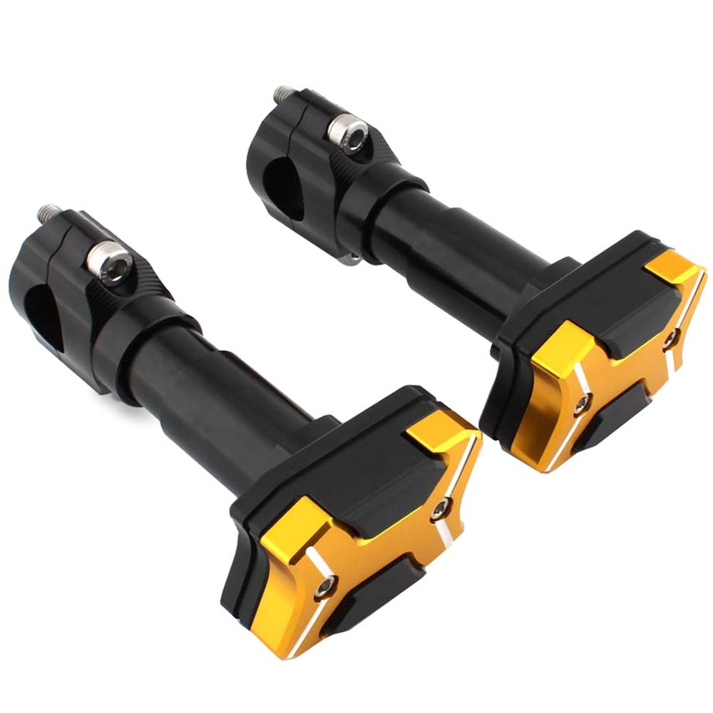 Universal Modified Engine Guard Crash Bar Frame Protector 22mm-30mm Gold Pair
