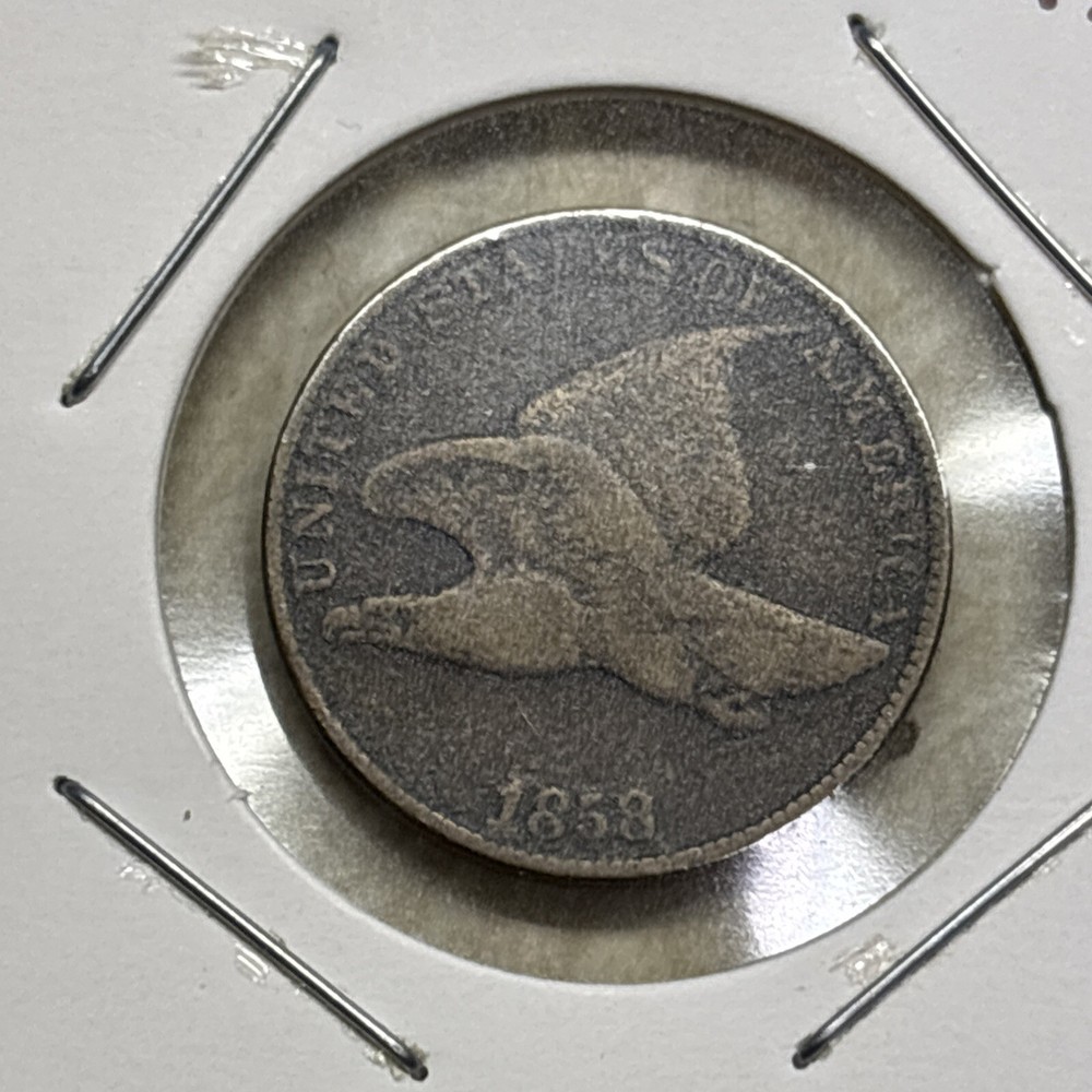 1858 Flying Eagle Cent Penny, Large Letters