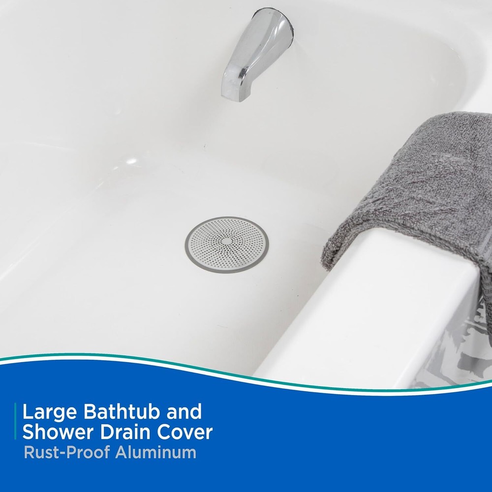 Kenney Bathtub Drain Cover, Silver