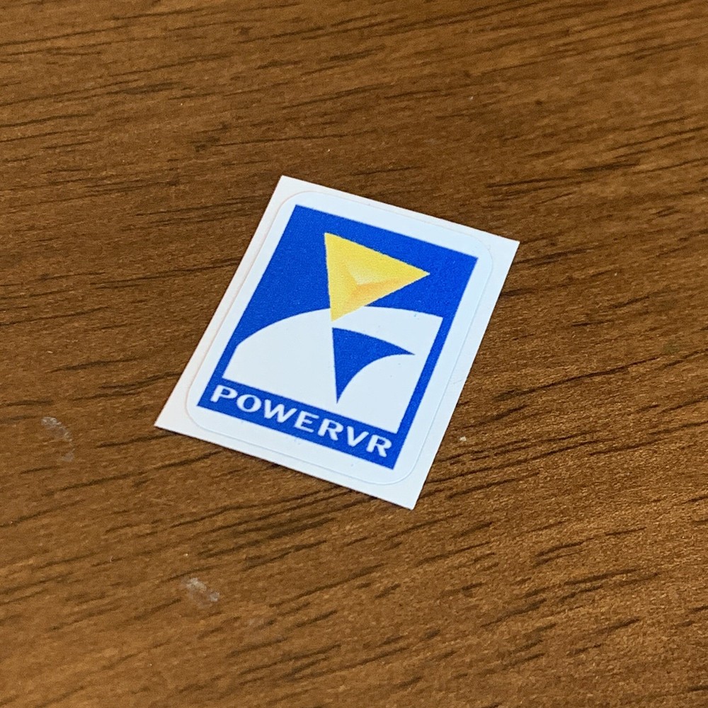 POWER VR Computer Case Badge FLAT Sticker Retro 386 486 Pentium ISA PC