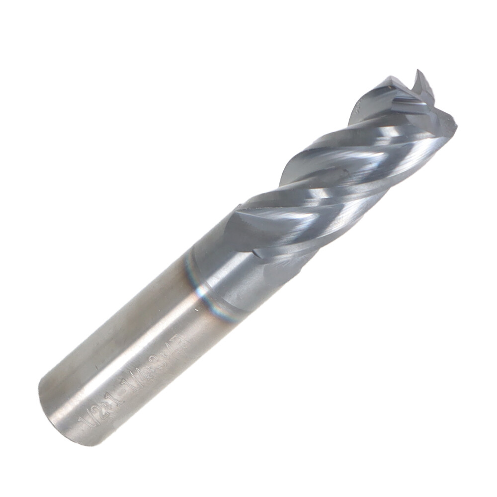 1/2" 4 FLUTE VARIABLE HELIX CARBIDE END MILL - .030 RADIUS