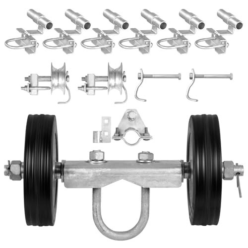 Heavy Duty Sliding Gate Kit - 6" Rolling Hardware, 600 lbs Capacity, C-Type Whee