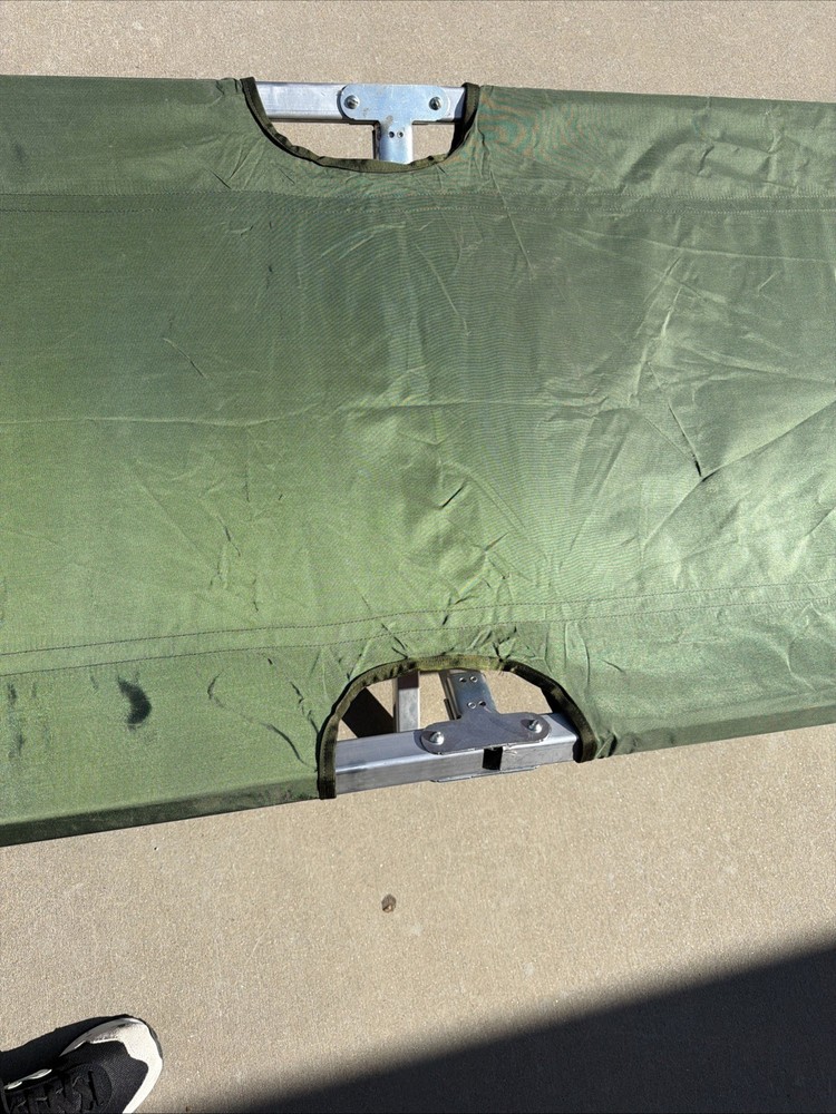 Genuine US Military Issue Compact Lightweight Foldable Aluminum Sleeping Cot