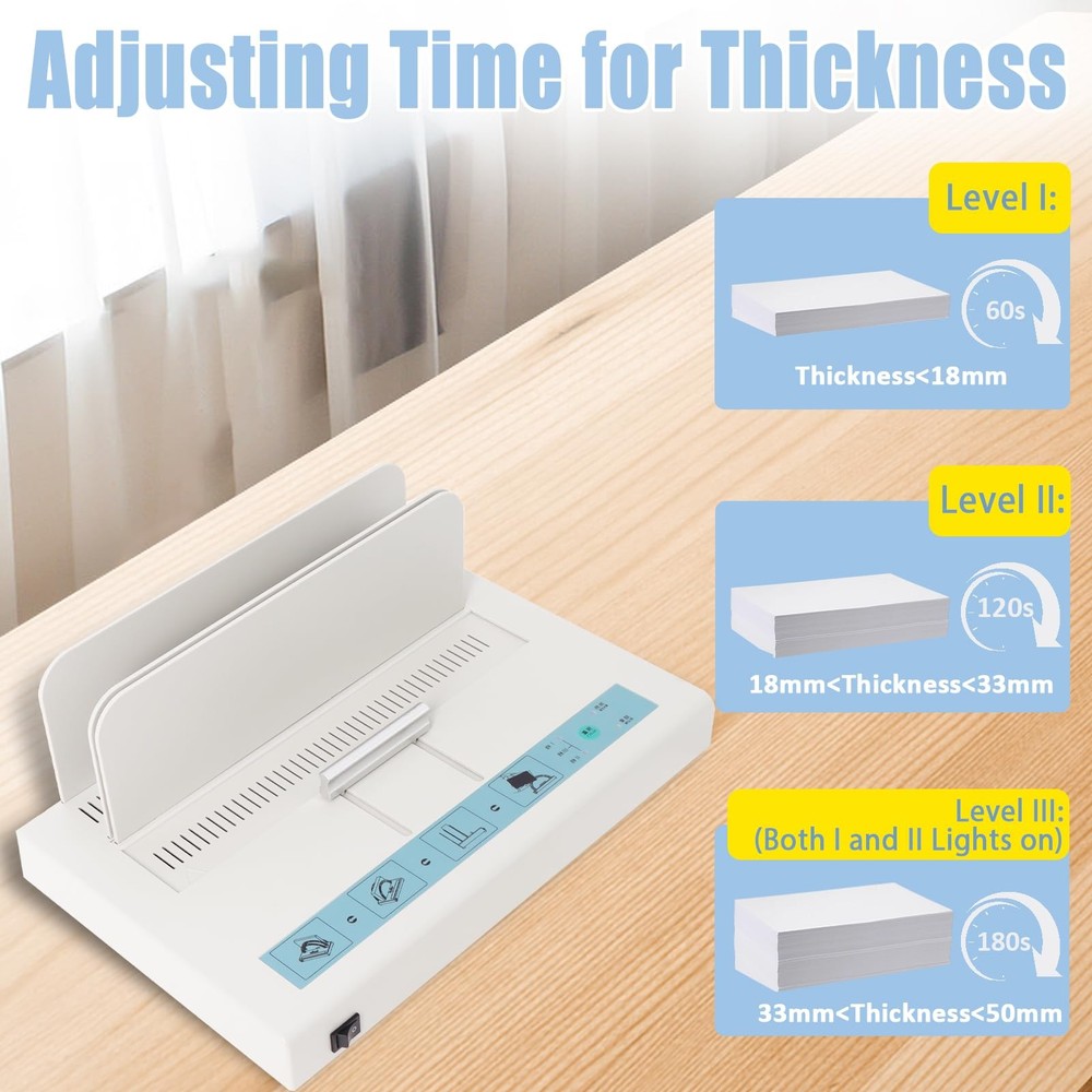 Thermal Binding Machine 500 Sheets Capacity Machine, White