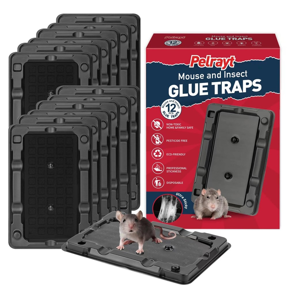 Glue Mouse Traps Indoor for Home -12 Pack Stick