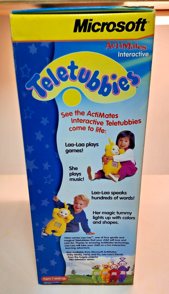 ActiMates 1998 Microsoft Interactive Teletubbies Laa-Laa with Box Tested Works