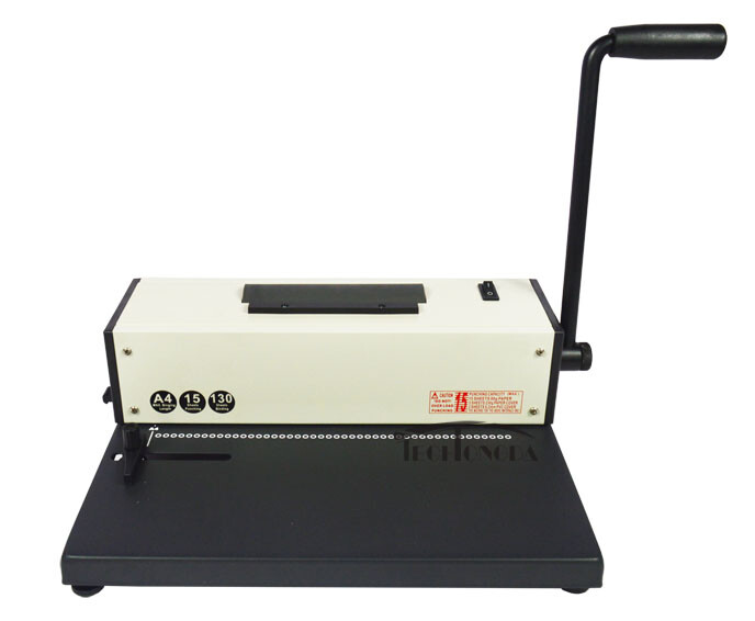 Intbuying 110V Desk Calendar Notebook Maker Plastic Spiral Coil Binding Machine