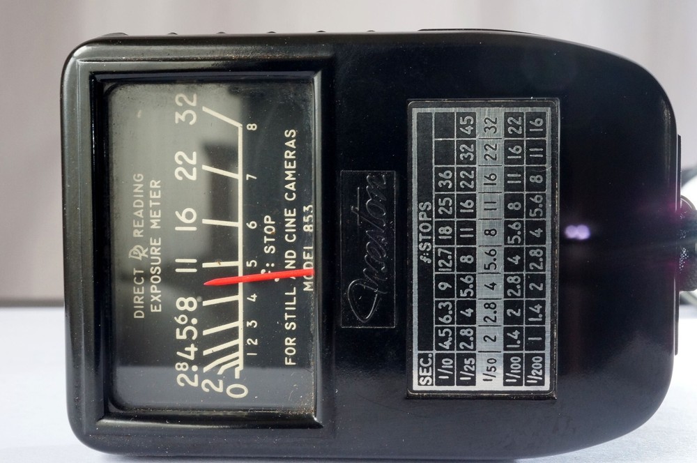 Weston Direct Reading Exposure Light Meter Model 853 w/ Original Case Working