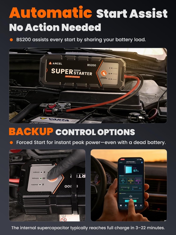 ANCEL BS200 Super Starter Permanent Connected Auto Starting System with Super
