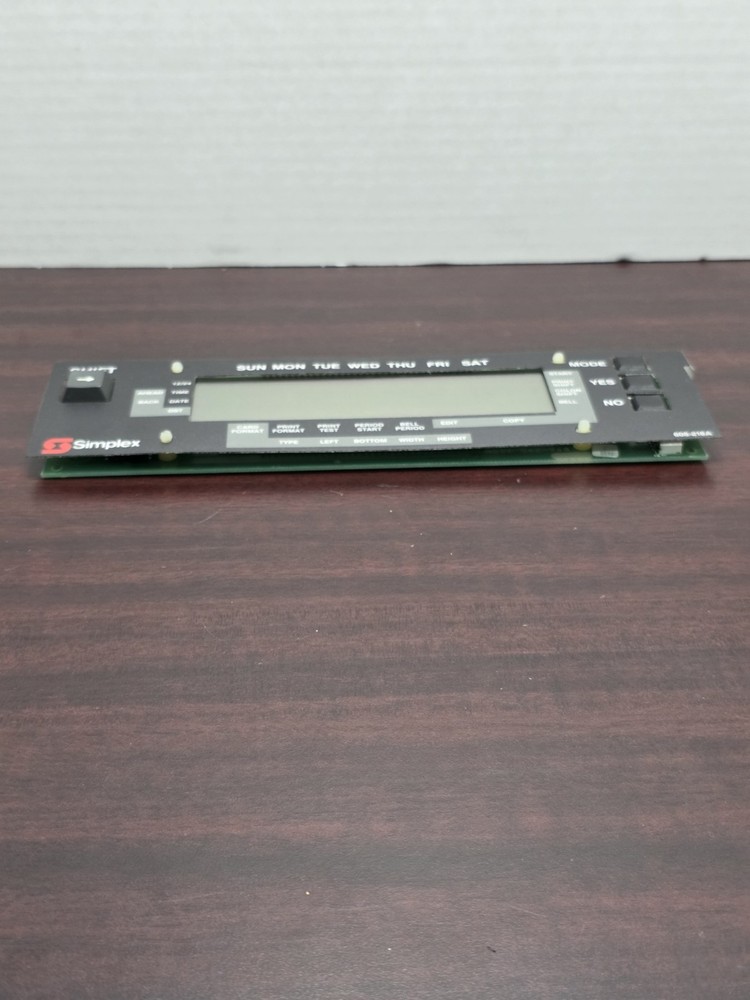 Simplex 1403-9110 Time Recorder LCD Display Screen Control Keypad PCB 605-218A