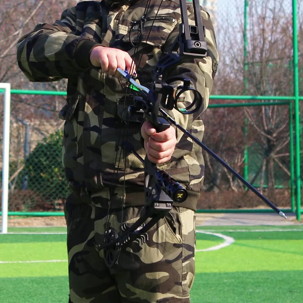 30-60lbs Adjustable Compound Bow Arrows Kit Archery Shooting Hunting Target Set