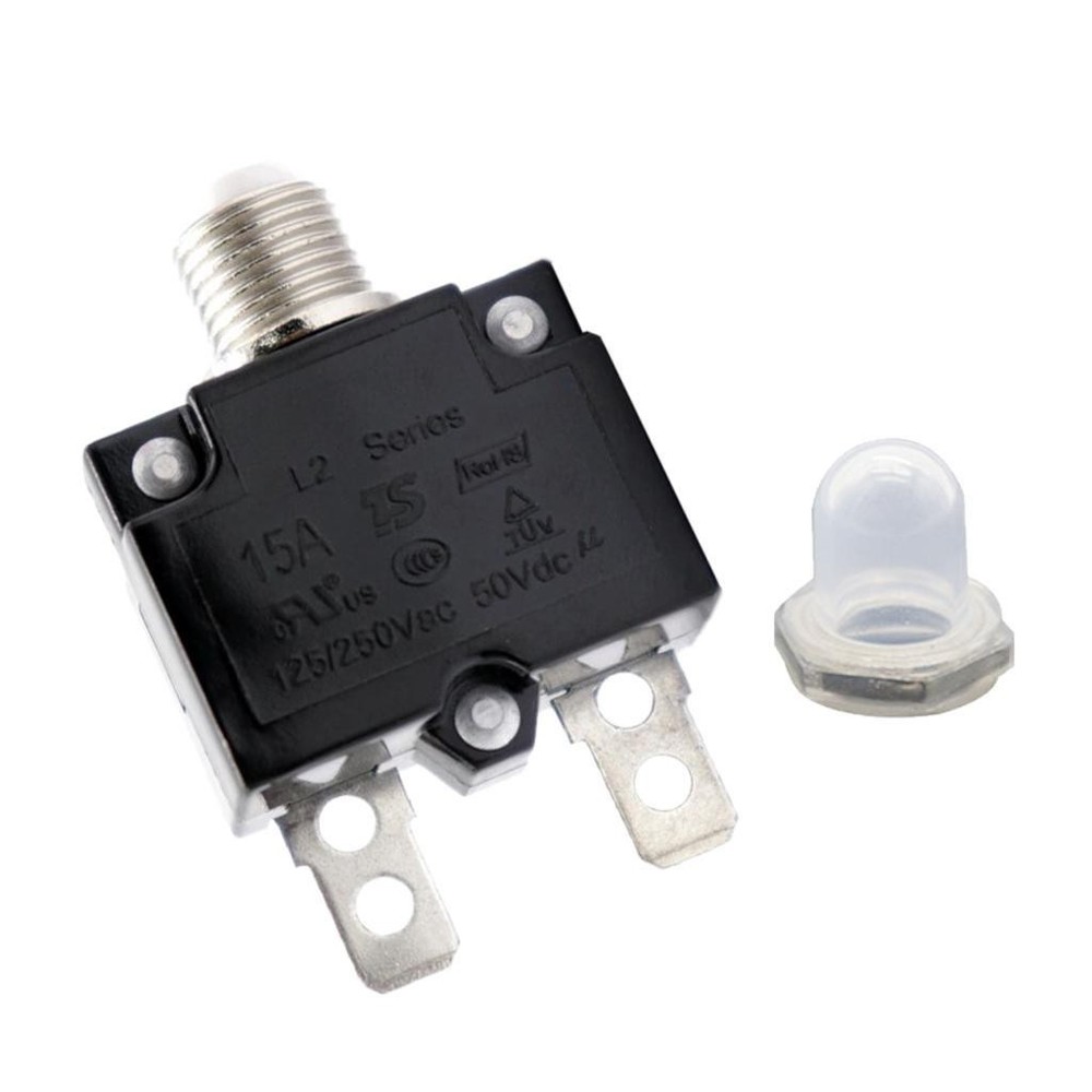 15A Circuit Breaker Overload Protector Switch Resettable