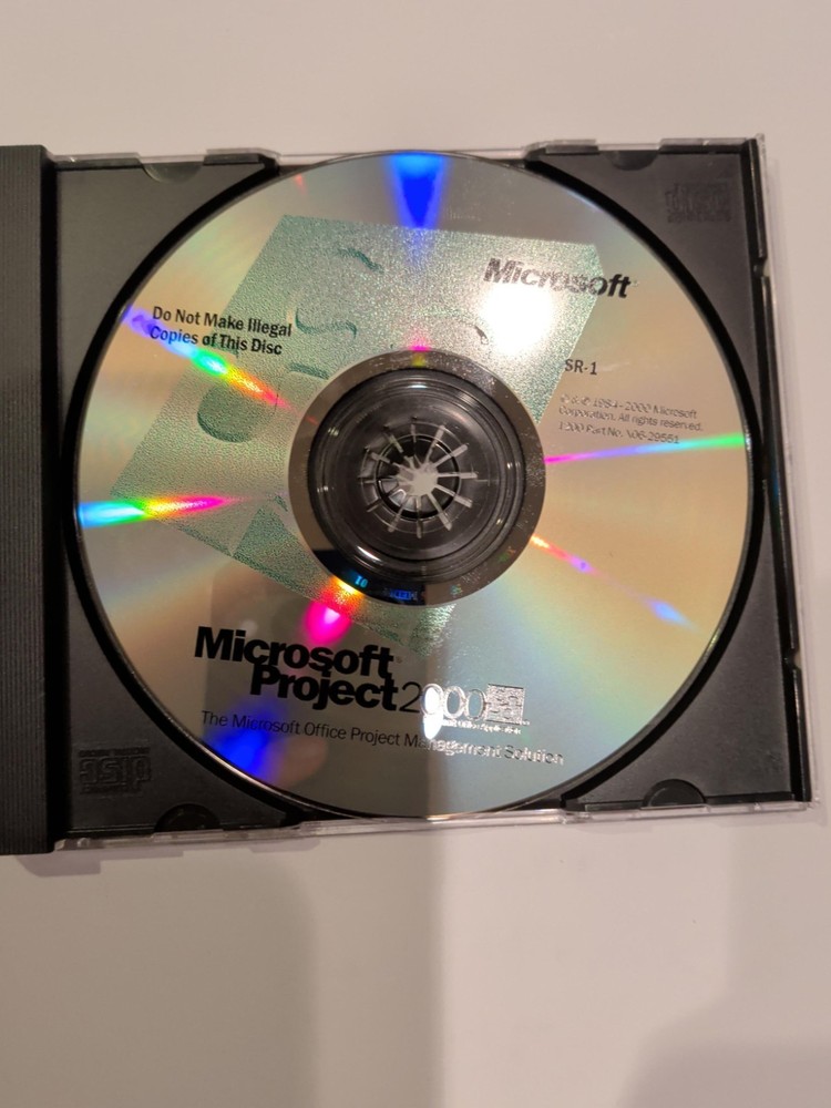 Microsoft Project 2000 CD - WITH PRODUCT KEY