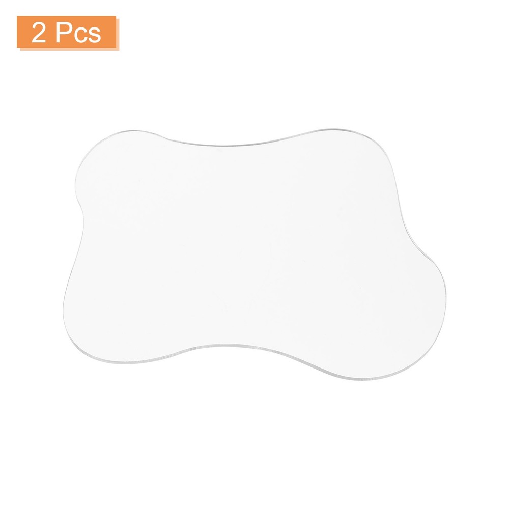 2pcs Acrylic Irregular Coasters, Cloud Shape Cup Mat Coffee Mug Pad Clear