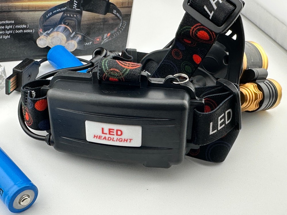 MAS MODO Recargable High Power 3-Light LED Waterproof Headlamp 3-Function