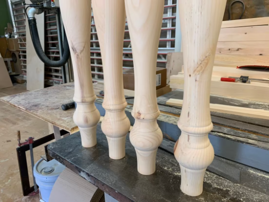 35"inches Solid Knotty pine dining Table Legs