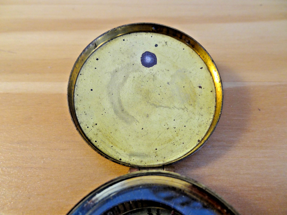 Basic Brass Compass Vintage - Pocket Size about 1.5 inch diameter