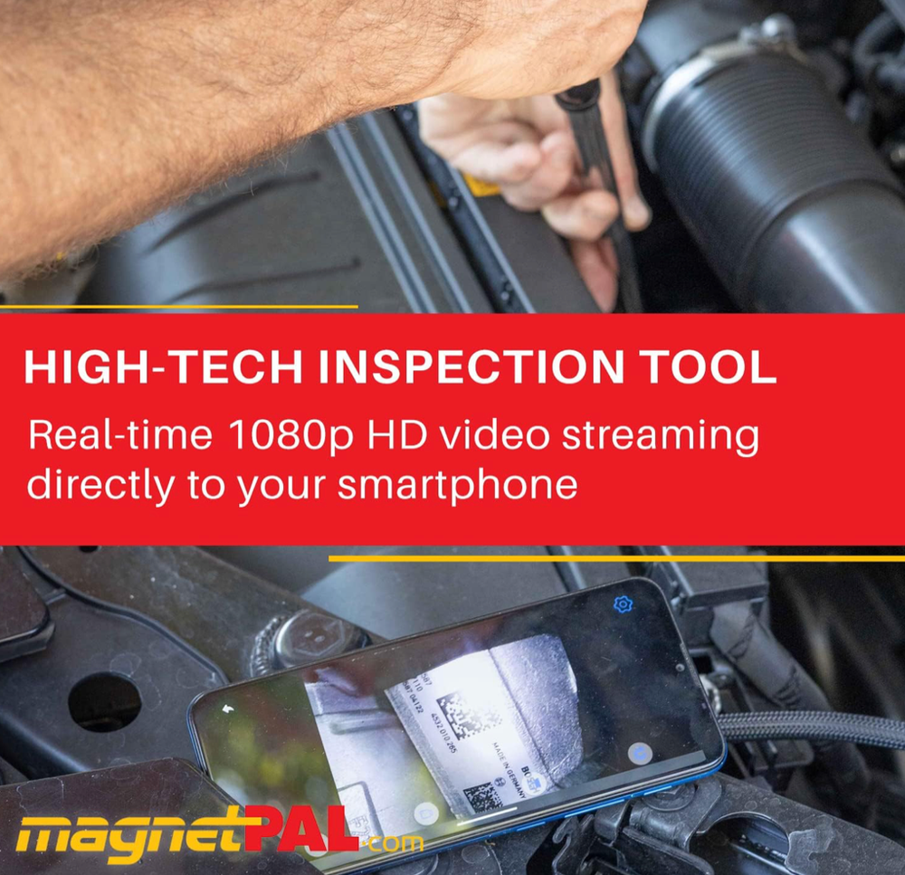 Wireless Telescoping Borescope compatible with Apple or Android. extends to 39"