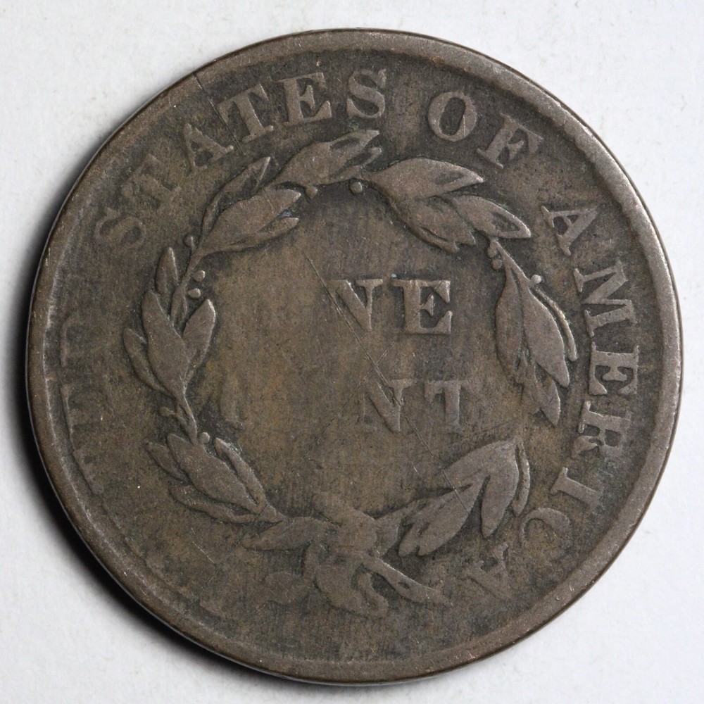 1835 Coronet Head Large Cent CHOICE E132 YKCJ