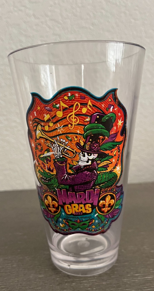 2025 UNIVERSAL STUDIOS MARDI GRAS Souvenir Plastic Cup