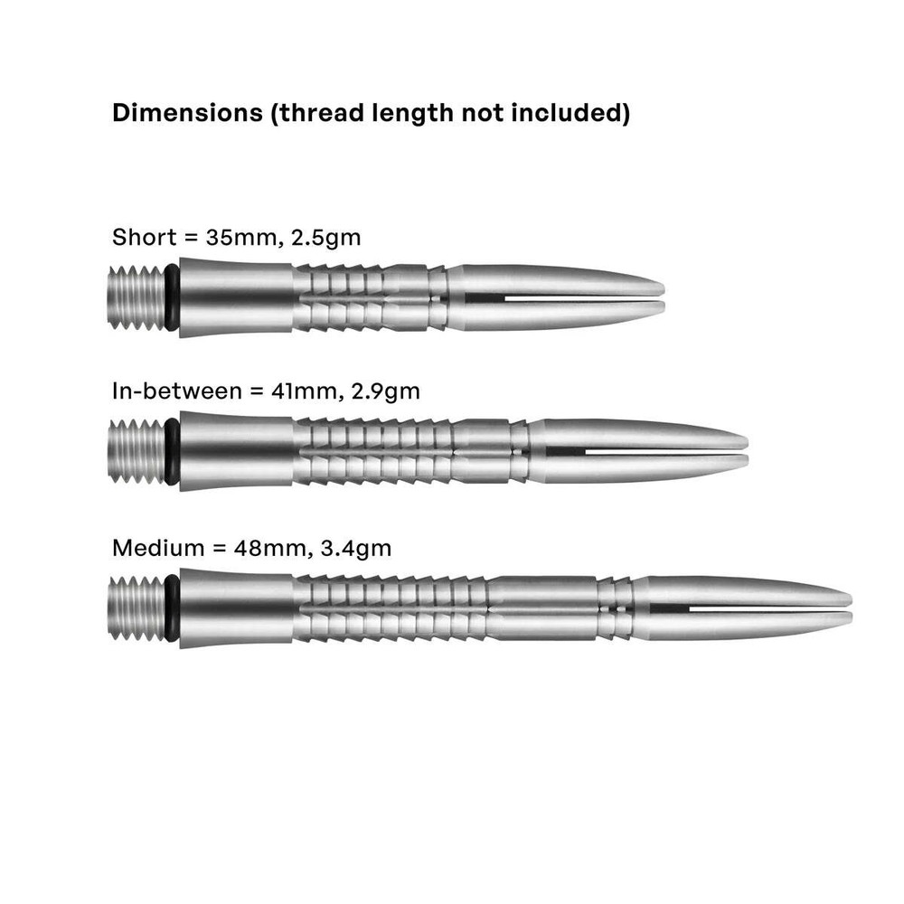 Shot Mako Titanium Dart Shafts - Medium