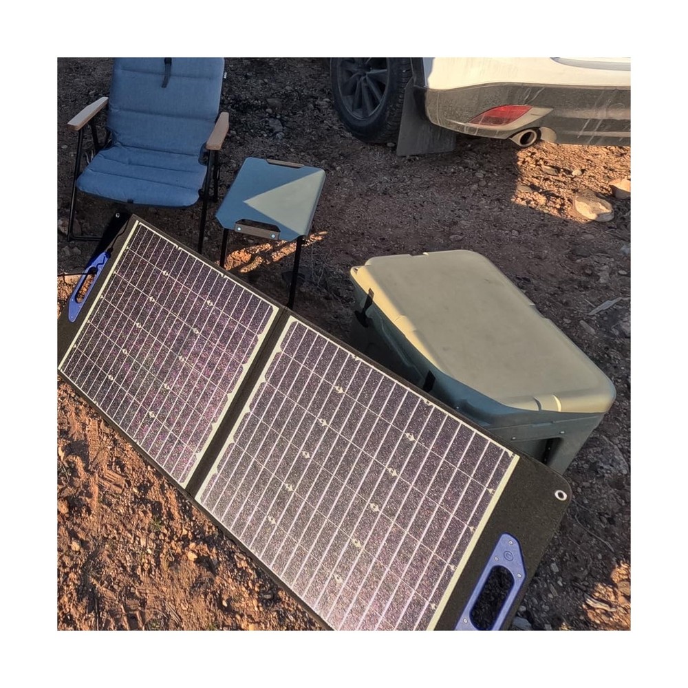 100 Watt Folding Portable Solar Panel- New Shade Stopper™ Tech: Output DOE