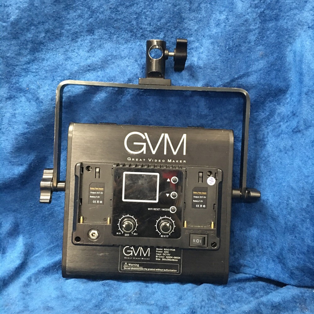 GVM 800D-RGB LED Studio Video Light W/ power adapter