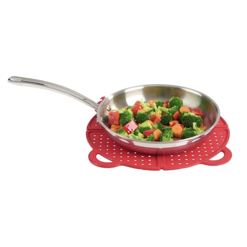 Mainstays Foldable Silicone Splatter Screen/ Trivet/ Quartered. New !!!