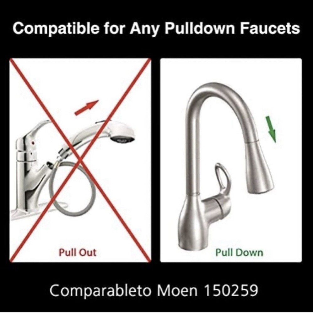 Moen 202750 Pulldown Kitchen Replacement Faucet Spray Hose 68-in in Gray