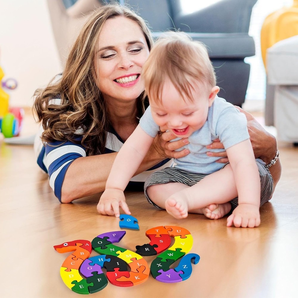 Interactive Snake Educational Puzzle - Develop Fine Motor Skills for Ages 3-5