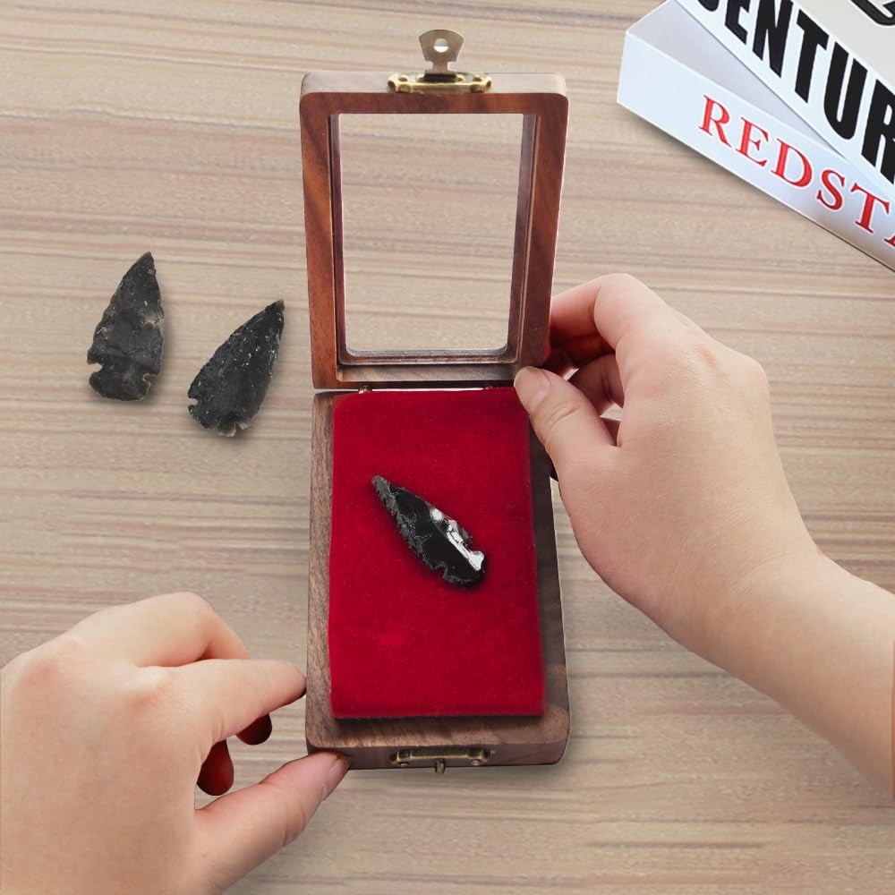 Arrowhead Display Case Arrowhead Shadow Box Handmade Small Wood Box Native Ameri