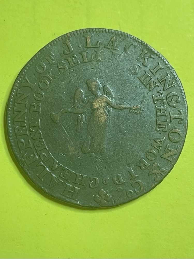 1794 J Lackington Half Penny Conder Token A-137