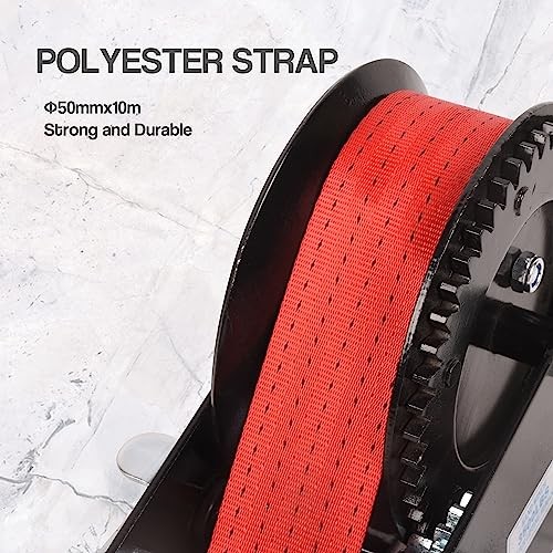 3500lbs Capacity Boat Trailer Winch Heavy Duty 3500lbs with polyester strap