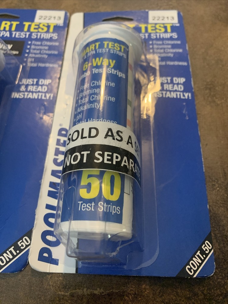 Poolmaster 22213 Smart Test 6-Way Pool Test Strips - 2 Packs - 100 Test Strips
