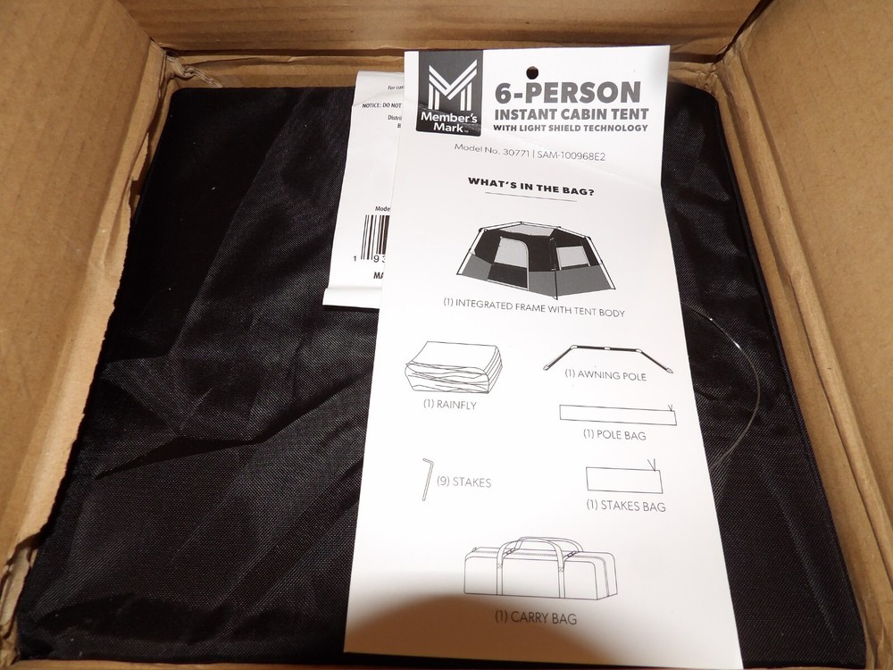 6-Person Instant Cabin Tent with Light Shield Technology