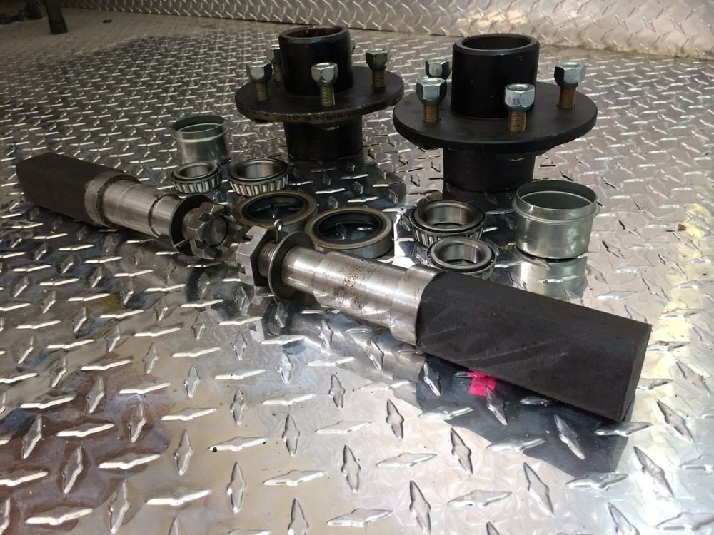 TRAILER AXLE KIT - 3.5K, 3500 lb, Idler, 5 on 4.5",SQUARE Spindles Build An Axle