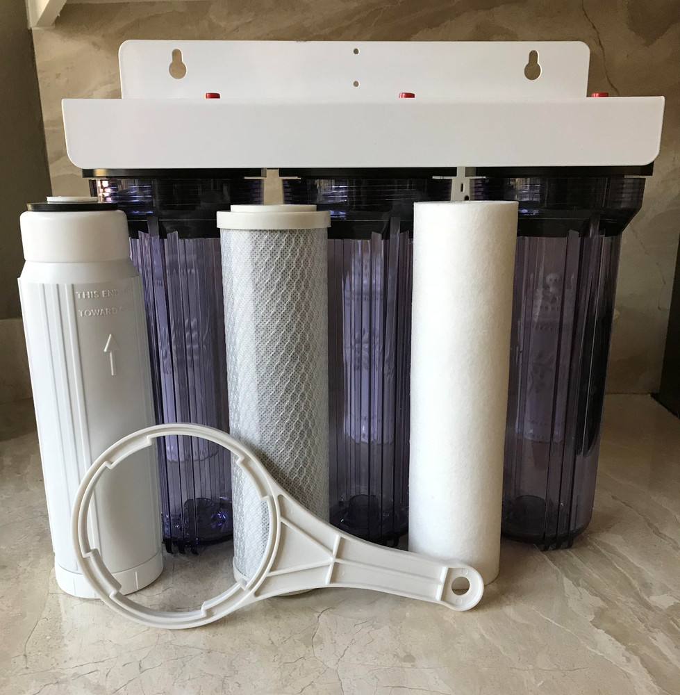 Water Filter Whole House 2.5in x 10in Three Stage Filtration System & Filters