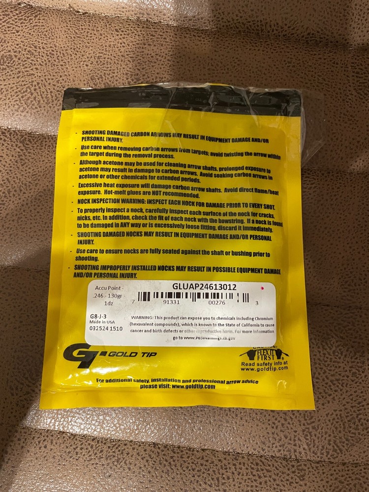 Gold Tip Premium Arrow Components 12 pack G8-J-3