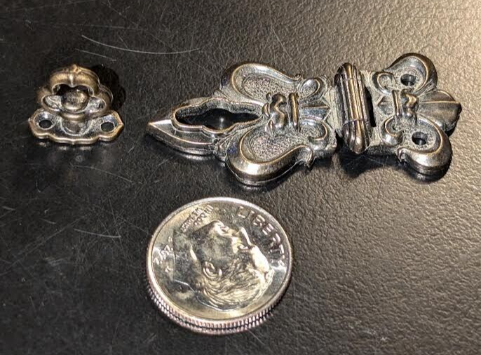 Tiny Hinged Latch Decorative Antique Bronze Finish