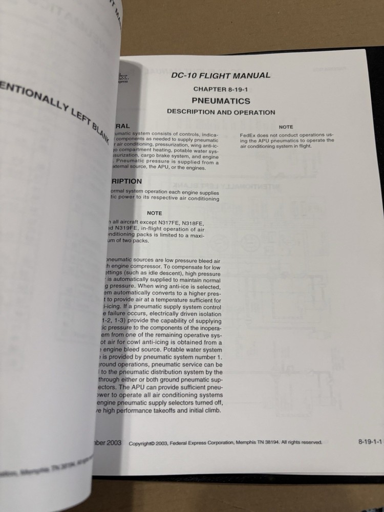 FedEx DC-10 Airplane Flight Manual Training Reference Lot of 3