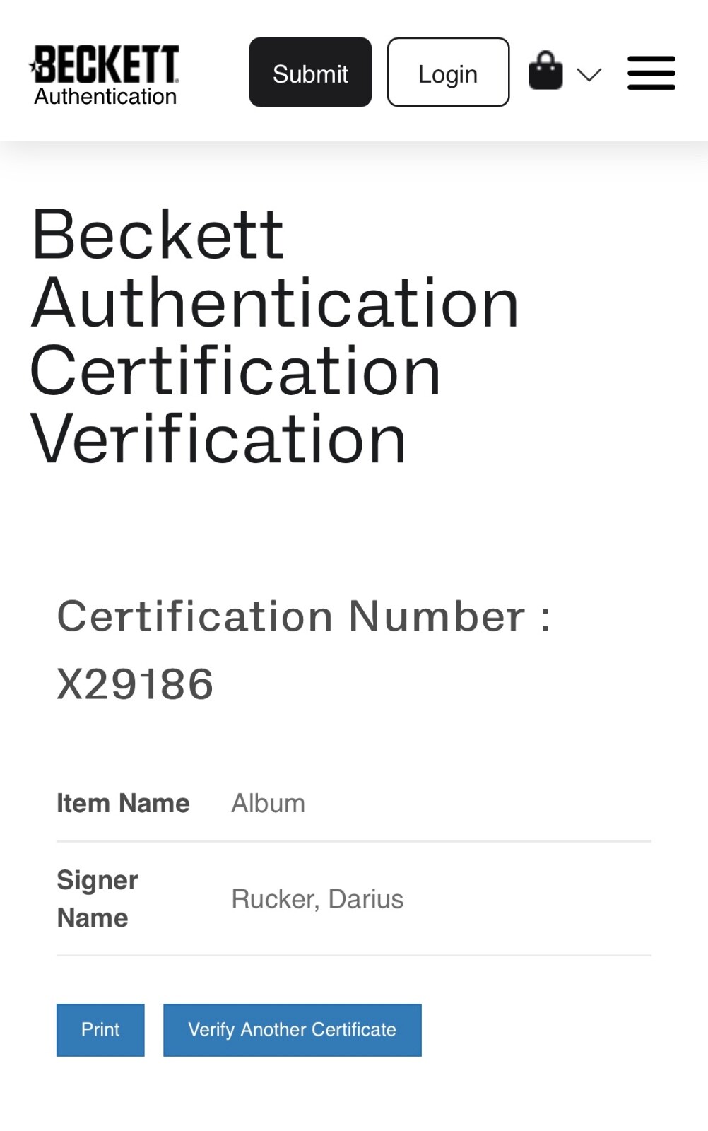 Darius Rucker Signed Hootie & The Blowfish Cracked Rear View Record Beckett COA